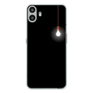 Чехол с картинками на черном фоне для Nothing CMF Phone 1 (Лампочка)