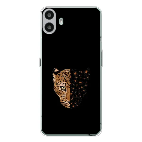 Чехол с рисунком «Леопард на черном» для Nothing CMF Phone 1 Чехол с рисунком «Леопард на черном» для Nothing CMF Phone 1
