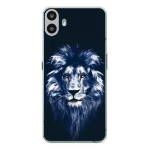 Чехол с картинкой на Nothing CMF Phone 1 (Лев - синий)
