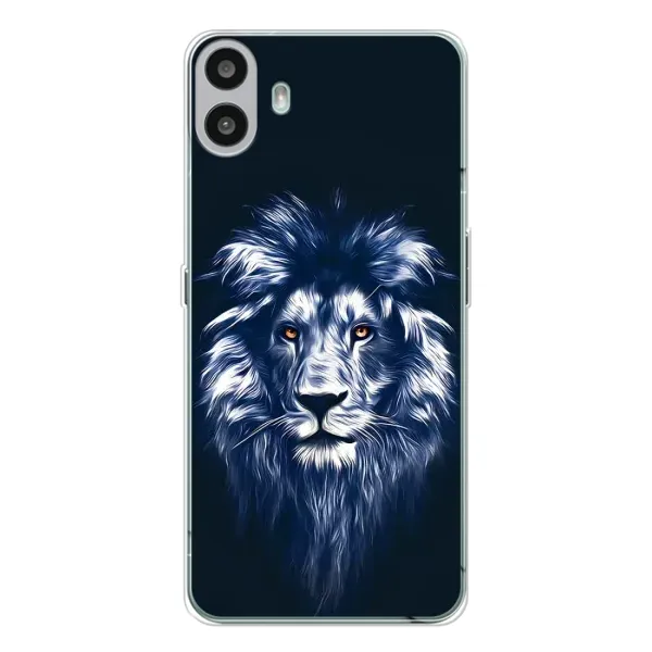 Чехол с рисунком «Лев - синий» для Nothing CMF Phone 1 Чехол с рисунком «Лев - синий» для Nothing CMF Phone 1