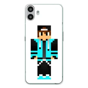 Чохли для Nothing CMF Phone 1 (Персонажі МайнКрафт) (Хлопчик у блакитному)