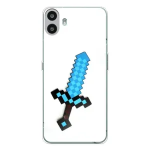 Чехлы для Nothing CMF Phone 1 (Персонажи Майн Крафт) (Меч)