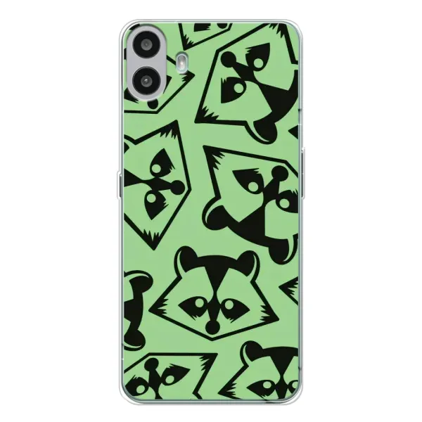 Чехол с рисунком «Мордочки Енота» для Nothing CMF Phone 1 Чехол с рисунком «Мордочки Енота» для Nothing CMF Phone 1
