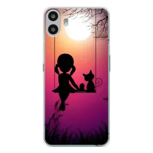 Девчачий Чехол для Nothing CMF Phone 1 (На качели)