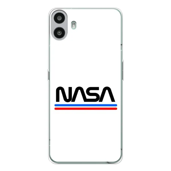 Чехол с рисунком «NASA на белом фоне» для Nothing CMF Phone 1 Чехол с рисунком «NASA на белом фоне» для Nothing CMF Phone 1