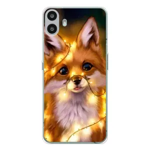 Чехол с Лисичкой для Nothing CMF Phone 1 (Новогодний лисенок)
