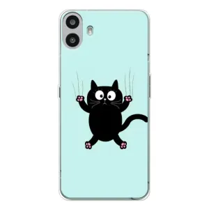 Силиконовый чехол с котиком для Nothing CMF Phone 1 (Падающий кот)
