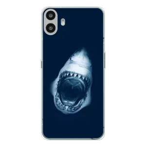 Силиконовый бампер с картинкой животных для Nothing CMF Phone 1 (Пасть Акулы)