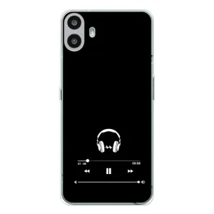 Чехол с картинками на черном фоне для Nothing CMF Phone 1 (Плеер)