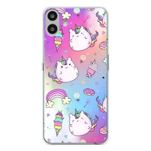 Чехол Unicorn на Nothing CMF Phone 1 (Радуга и Единорог)