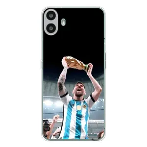 Чехлы Лео Месси Аргентина для Nothing CMF Phone 1 (Счастливый Месси)