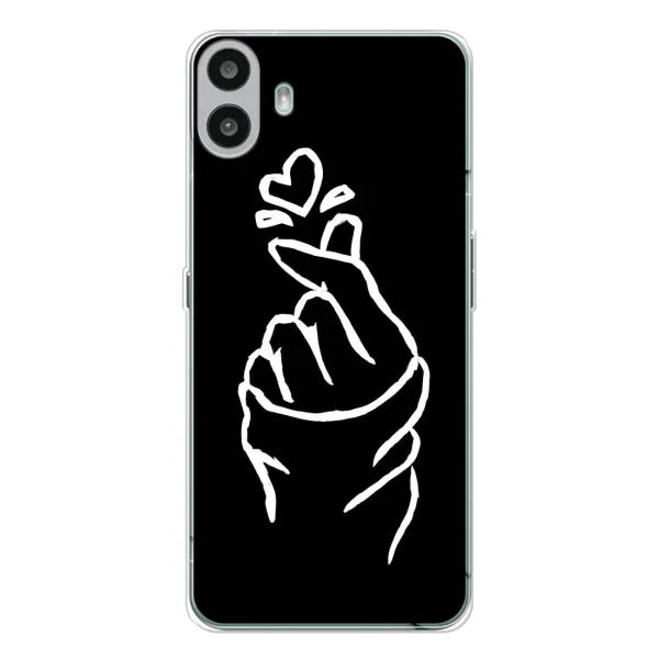 Чехол с рисунком «Сердце на черном» для Nothing CMF Phone 1 Чехол с рисунком «Сердце на черном» для Nothing CMF Phone 1