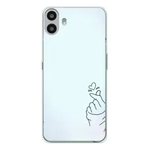 Чехлы (Знак сердечка) на Nothing CMF Phone 1 (Сердце на голубом)