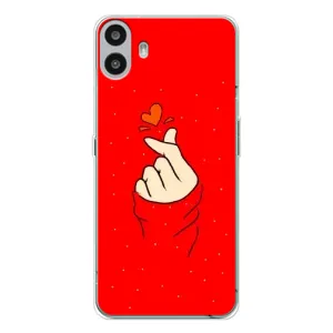 Чехлы (Знак сердечка) на Nothing CMF Phone 1 (Сердце на красном)