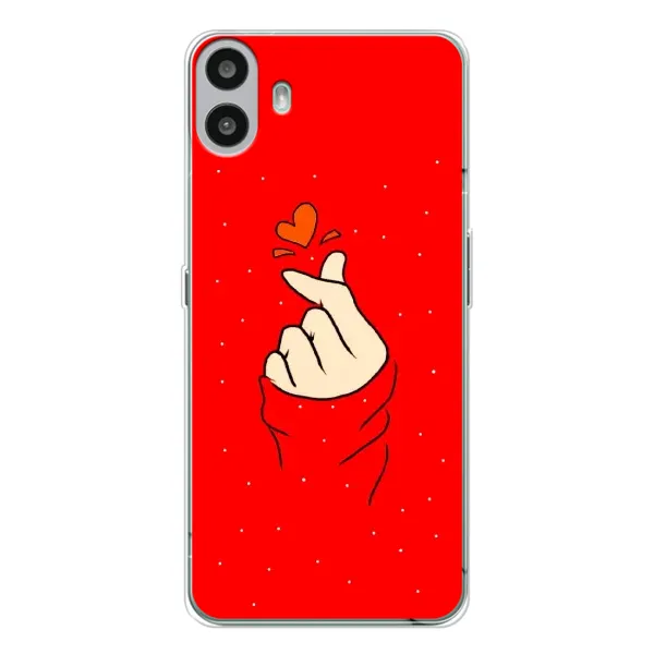 Чехол с рисунком «Сердце на красном» для Nothing CMF Phone 1 Чехол с рисунком «Сердце на красном» для Nothing CMF Phone 1
