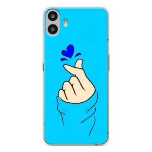 Чехлы (Знак сердечка) на Nothing CMF Phone 1 (Сердце на синем)