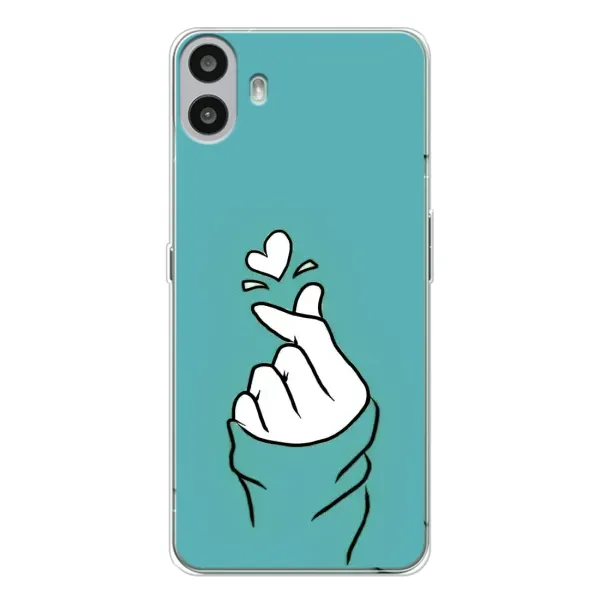 Чехол с рисунком «Сердечко на бирюзовом» для Nothing CMF Phone 1 Чехол с рисунком «Сердечко на бирюзовом» для Nothing CMF Phone 1