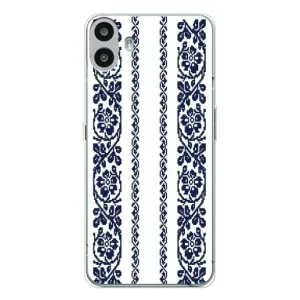 Силиконовый Чехол на Nothing CMF Phone 1 с картинкой Вышиванки (Синяя вышиванка)