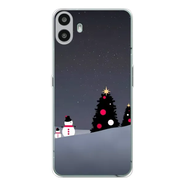 Чехол с рисунком «Снеговички» для Nothing CMF Phone 1 Чехол с рисунком «Снеговички» для Nothing CMF Phone 1
