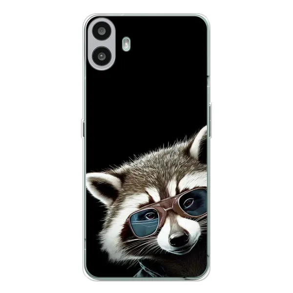 Чехол с рисунком «Стильный Енот» для Nothing CMF Phone 1 Чехол с рисунком «Стильный Енот» для Nothing CMF Phone 1