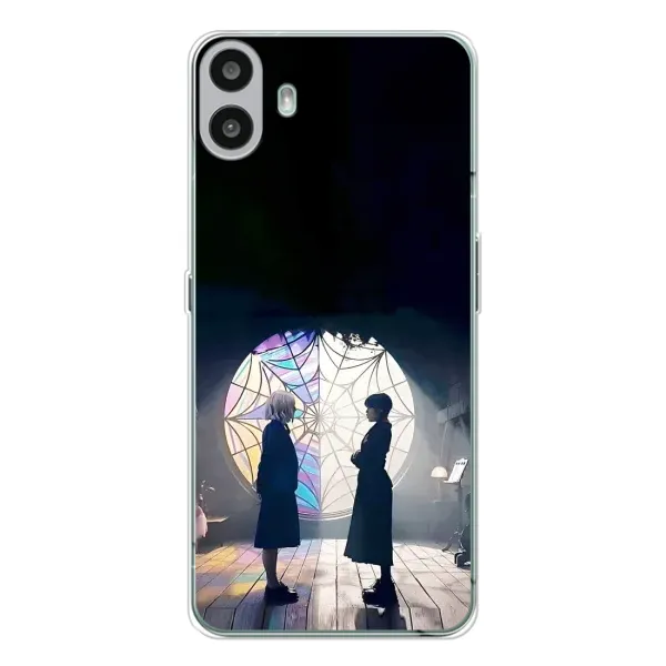 Чехол с рисунком «Уэнсдей и Энди» для Nothing CMF Phone 1