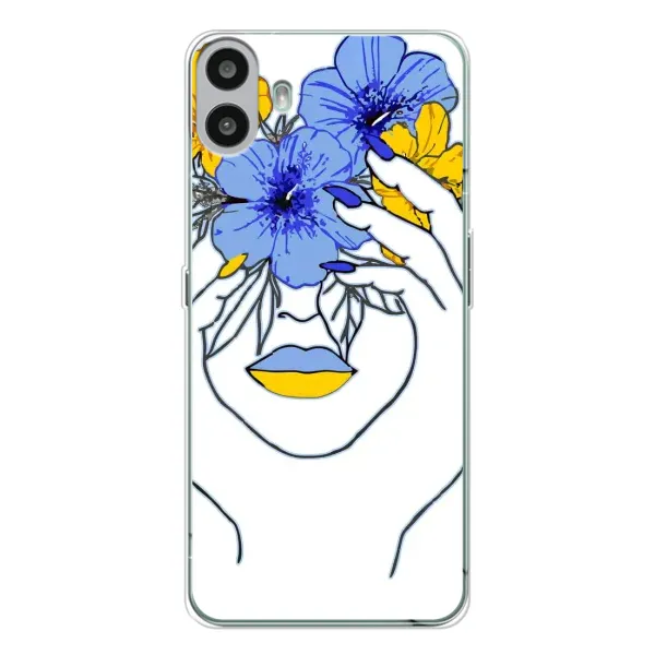 Чехол с рисунком «Украинка на всю голову» для Nothing CMF Phone 1 Чехол с рисунком «Украинка на всю голову» для Nothing CMF Phone 1