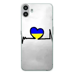 Силиконовый Чехол на Nothing CMF Phone 1 (Я-Украина) (Украинская кардиограмма)
