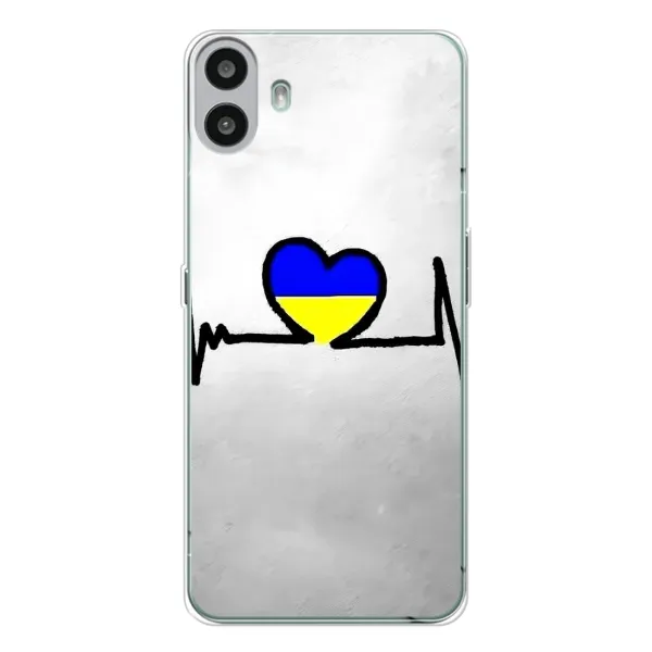 Чехол с рисунком «Украинская кардиограмма» для Nothing CMF Phone 1 Чехол с рисунком «Украинская кардиограмма» для Nothing CMF Phone 1