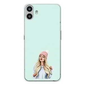 Силиконовый Чехол на Nothing CMF Phone 1 с картинкой Стильных Девушек (В шапке)