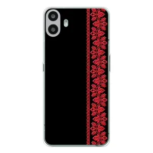 Силиконовый Чехол на Nothing CMF Phone 1 с картинкой Вышиванки (Вышиванка на черном)