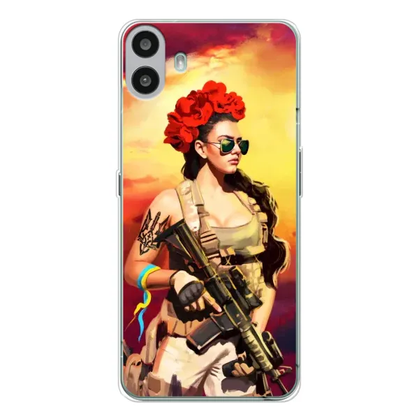 Чехол с рисунком «Женщина солдат» для Nothing CMF Phone 1 Чехол с рисунком «Женщина солдат» для Nothing CMF Phone 1