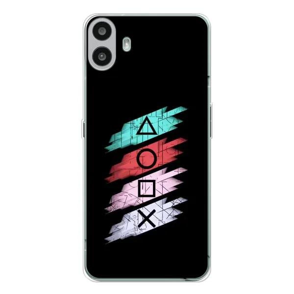 Чехол с рисунком «Значки Sony» для Nothing CMF Phone 1 Чехол с рисунком «Значки Sony» для Nothing CMF Phone 1
