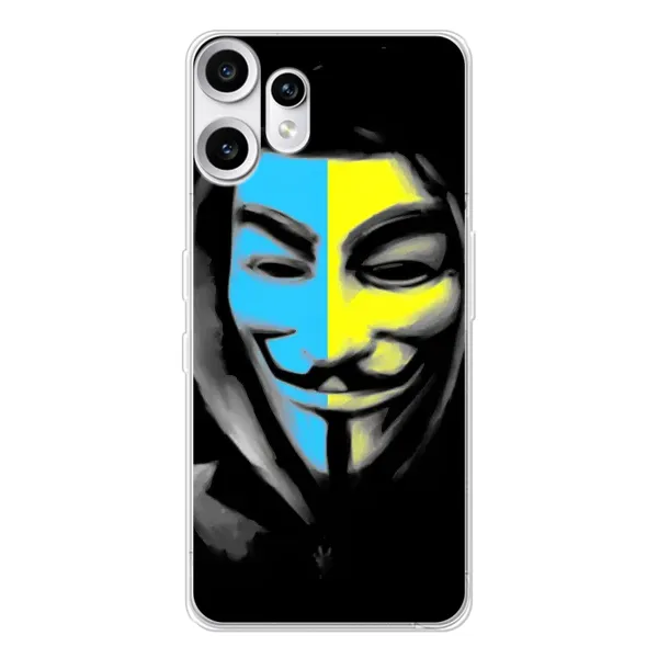 Чехол с рисунком «Анонимус патриот» для Nothing CMF Phone 2 Pro Чехол с рисунком «Анонимус патриот» для Nothing CMF Phone 2 Pro