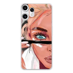 Силиконовый Чехол на Nothing CMF Phone 2 Pro с картинкой Стильных Девушек (Девушка и ресницы)