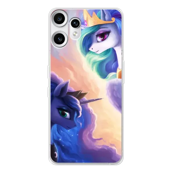 Чехол с рисунком «Единорожки на тучках» для Nothing CMF Phone 2 Pro Чехол с рисунком «Единорожки на тучках» для Nothing CMF Phone 2 Pro