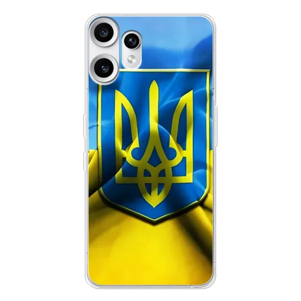 Чехол с рисунком «Герб и Флаг Украины» для Nothing CMF Phone 2 Pro Чехол с рисунком «Герб и Флаг Украины» для Nothing CMF Phone 2 Pro