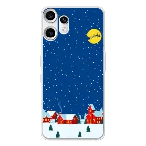 Силиконовый бампер на рождество для Nothing CMF Phone 2 Pro (Город в снегу)