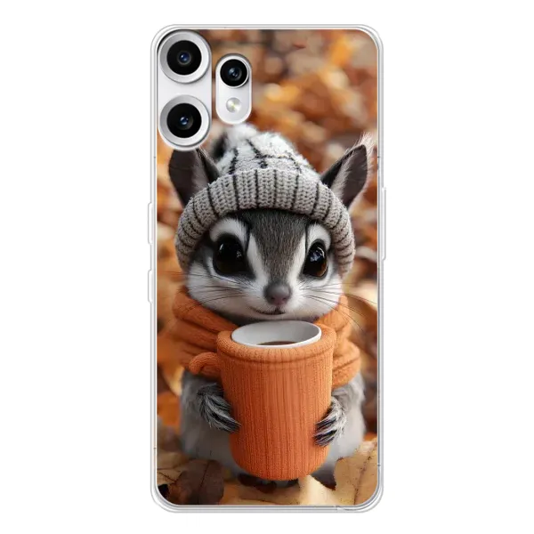 Чехол с рисунком «Грызунчик с кофе» для Nothing CMF Phone 2 Pro Чехол с рисунком «Грызунчик с кофе» для Nothing CMF Phone 2 Pro