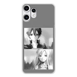 Чехол с персонажами АНИМЕ на Nothing CMF Phone 2 Pro (Кирито-Асуна)