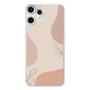 Чехол цветочный дизайн для Nothing CMF Phone 2 Pro (Коричневый фон)