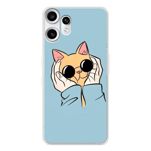 Чехол с рисунком «КОТИК в очках» для Nothing CMF Phone 2 Pro Чехол с рисунком «КОТИК в очках» для Nothing CMF Phone 2 Pro