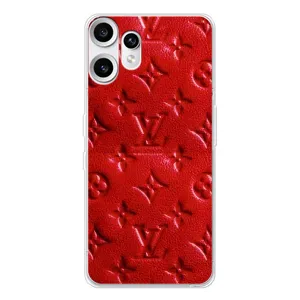 Текстурный Чехол Louis Vuitton для Нотинг ЦМФ Фон 2 Про (Красный ЛВ)