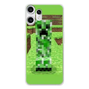Чехлы для Nothing CMF Phone 2 Pro (Персонажи Майн Крафт) (Крипер 2)