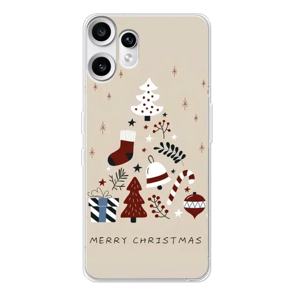 Чехол с рисунком «Merry Christmas» для Nothing CMF Phone 2 Pro Чехол с рисунком «Merry Christmas» для Nothing CMF Phone 2 Pro