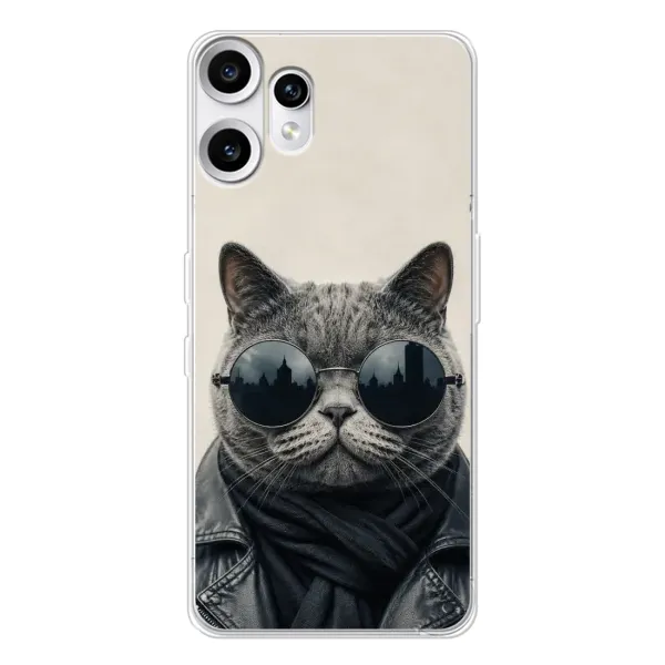 Чехол с рисунком «Модный кот» для Nothing CMF Phone 2 Pro Чехол с рисунком «Модный кот» для Nothing CMF Phone 2 Pro