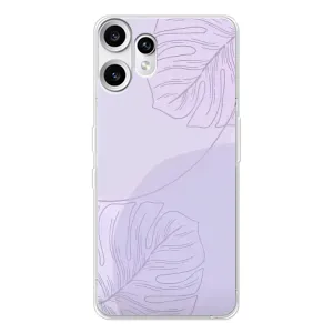 Чехол цветочный дизайн для Nothing CMF Phone 2 Pro (Монстера фиолетовая)