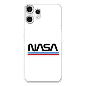 Силіконовый бампер з принтом "Наса" на Nothing CMF Phone 2 Pro (NASA на білому тлі)