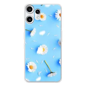 Чехол с Цветами для Nothing CMF Phone 2 Pro (ромашки на голубом)