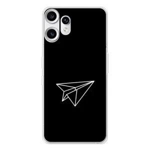 Чехол с картинками на черном фоне для Nothing CMF Phone 2 Pro (Самолетик)