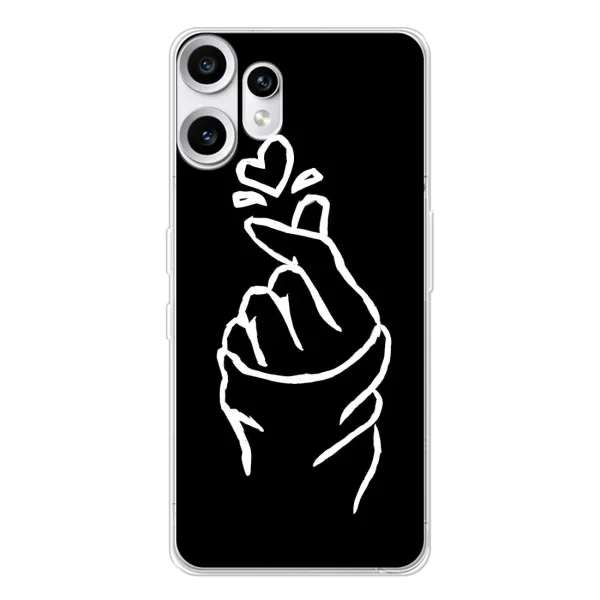 Чехол с рисунком «Сердце на черном» для Nothing CMF Phone 2 Pro Чехол с рисунком «Сердце на черном» для Nothing CMF Phone 2 Pro